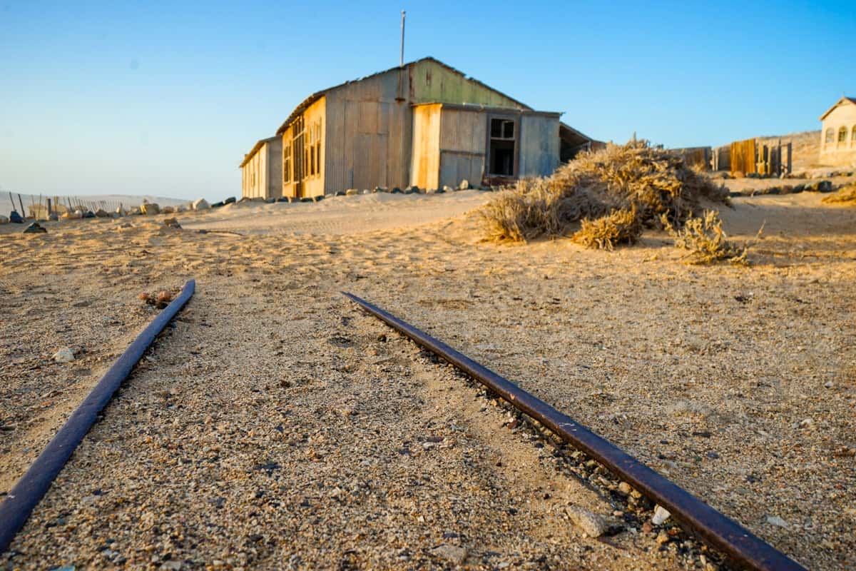 Train tracks at Kolmanskop