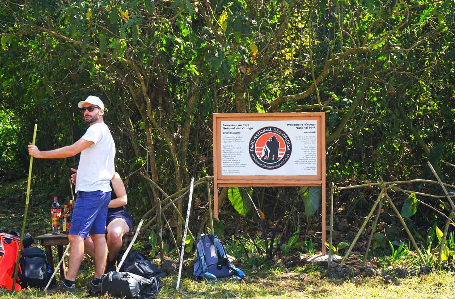 Virunga sign at Nyiragongo hike