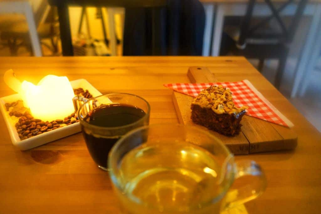 Coffee and cake in a Copenhagen cafe