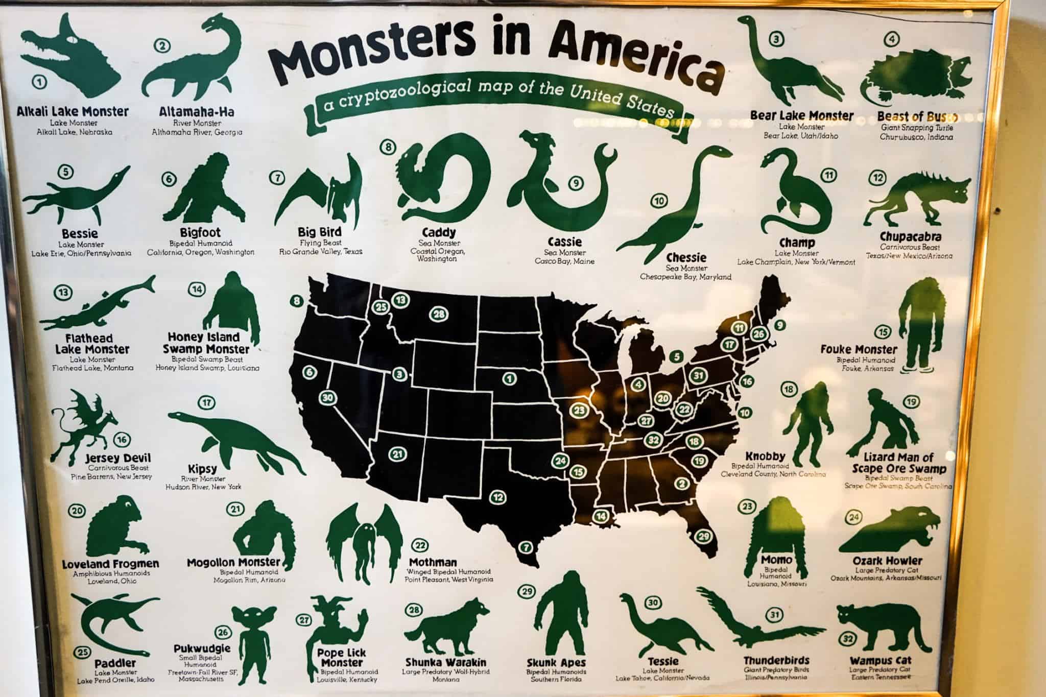 Monsters of America map
