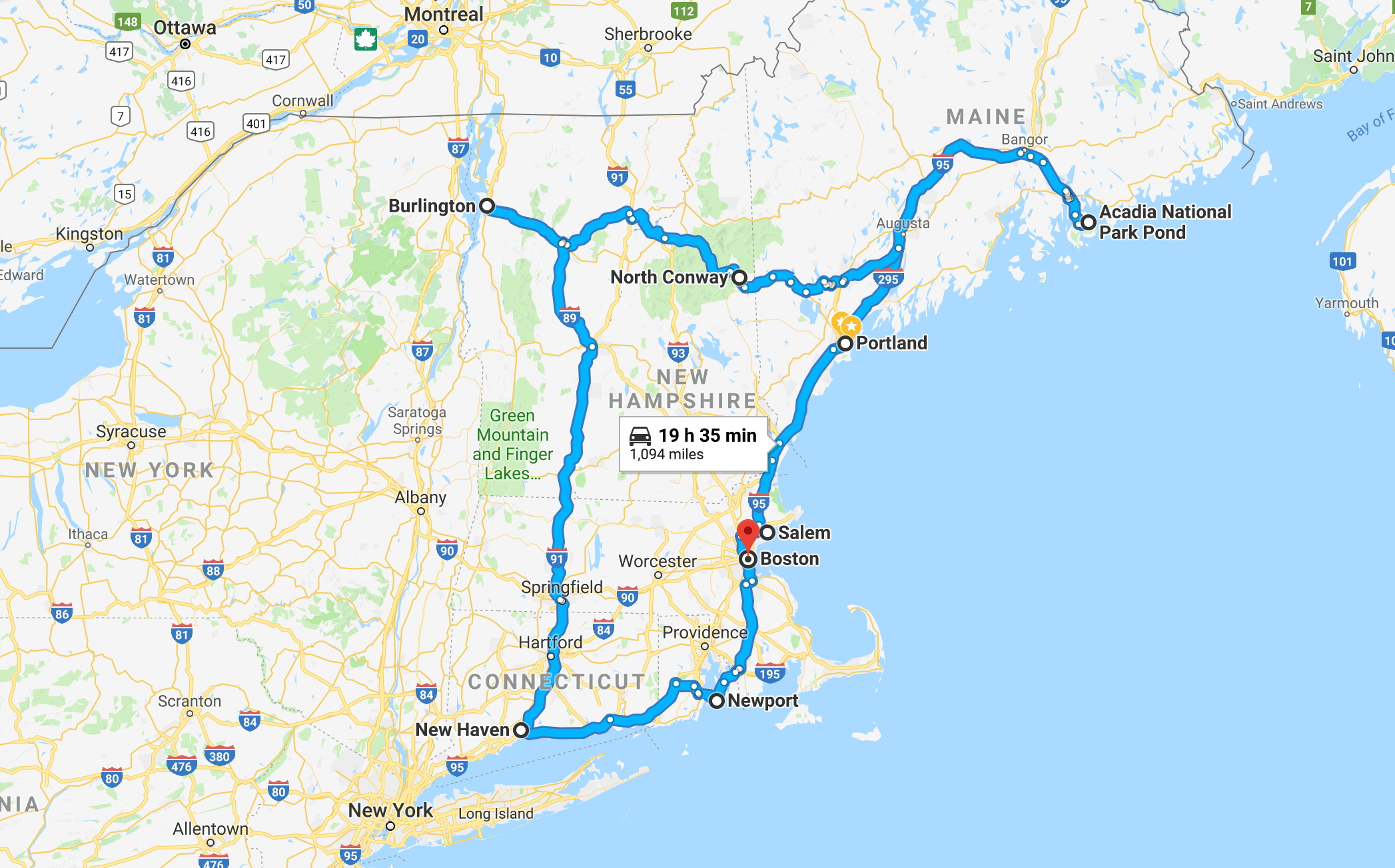 new england summer road trip itinerary