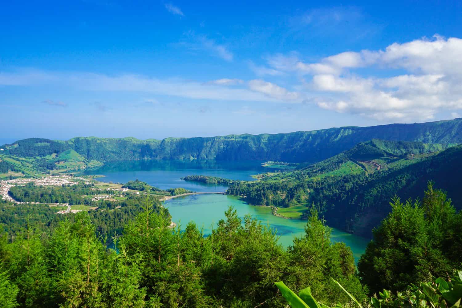 Twin lake on Sao Miguel