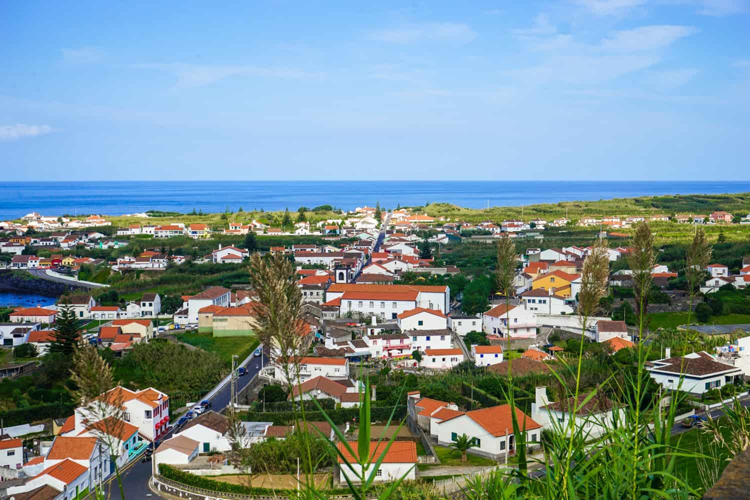 Village from above in the Azores