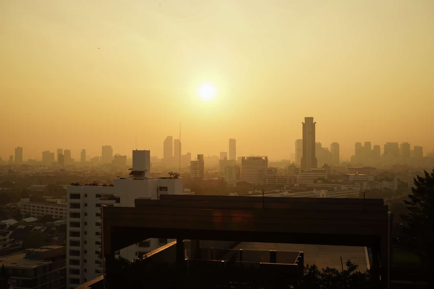 Bangkok haze at sunrise
