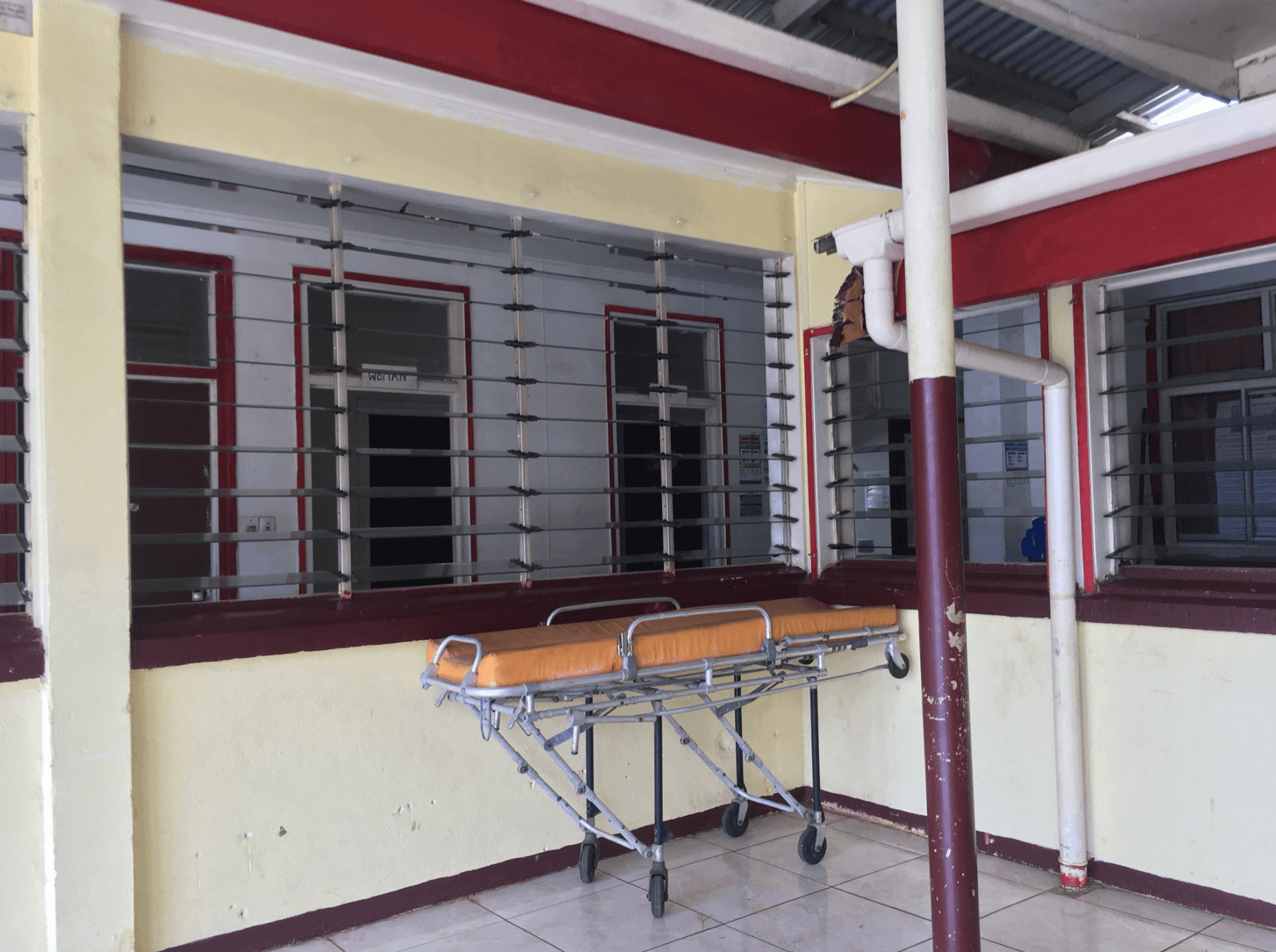 stretcher in a hospital in third world country