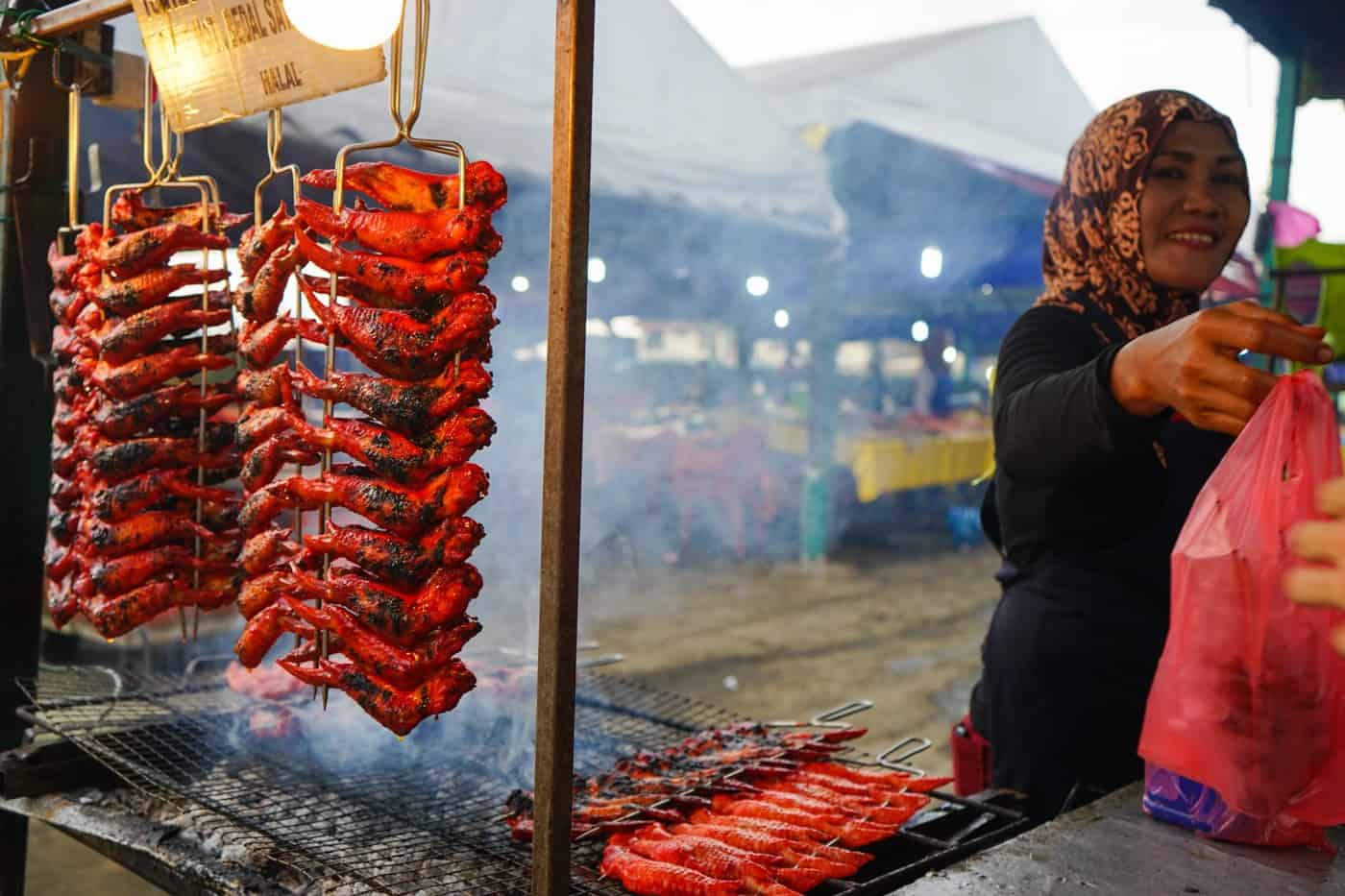 Street food market in Kota Kinabalu