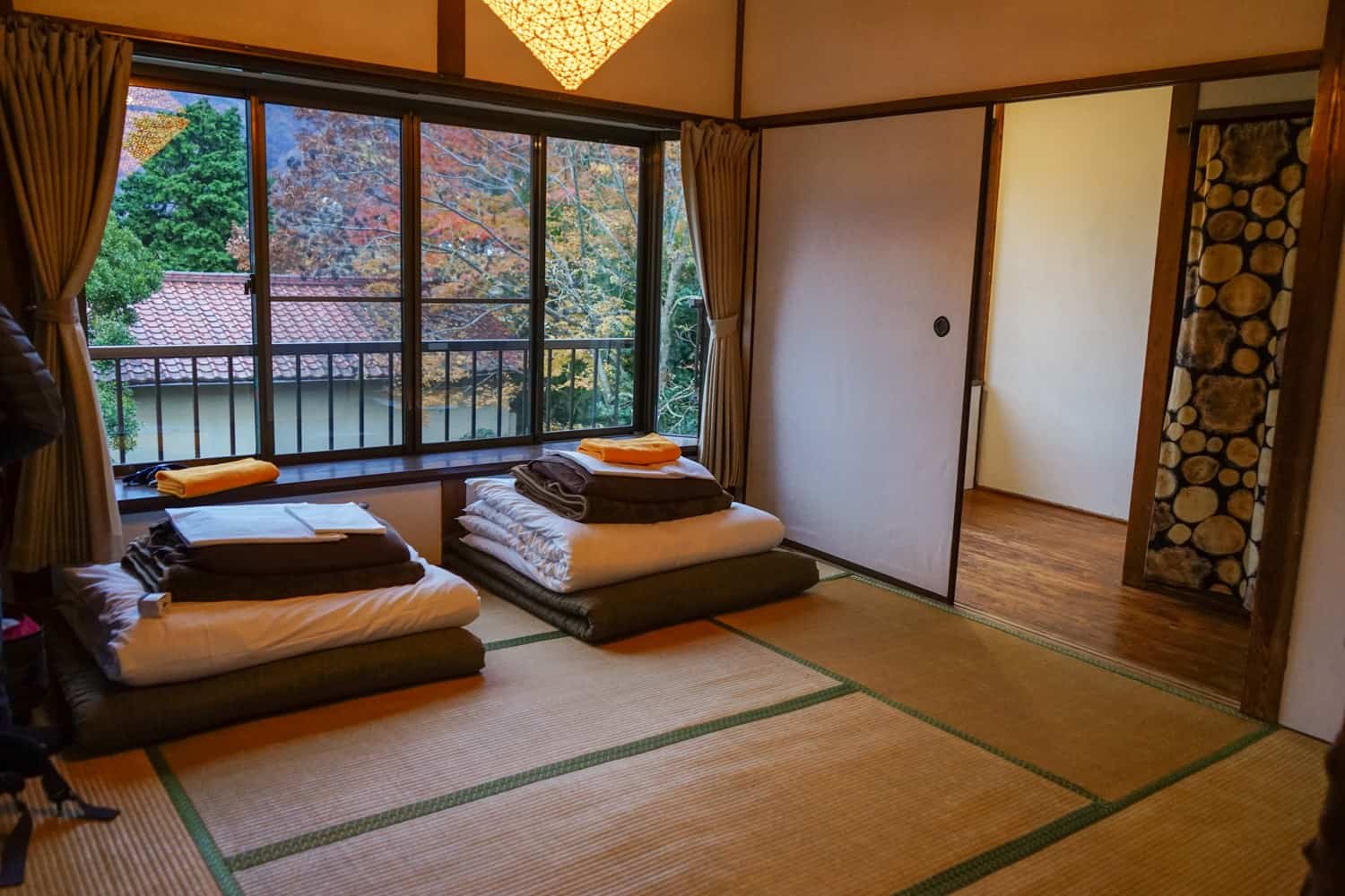 Tatami mat room in Hakone Japan