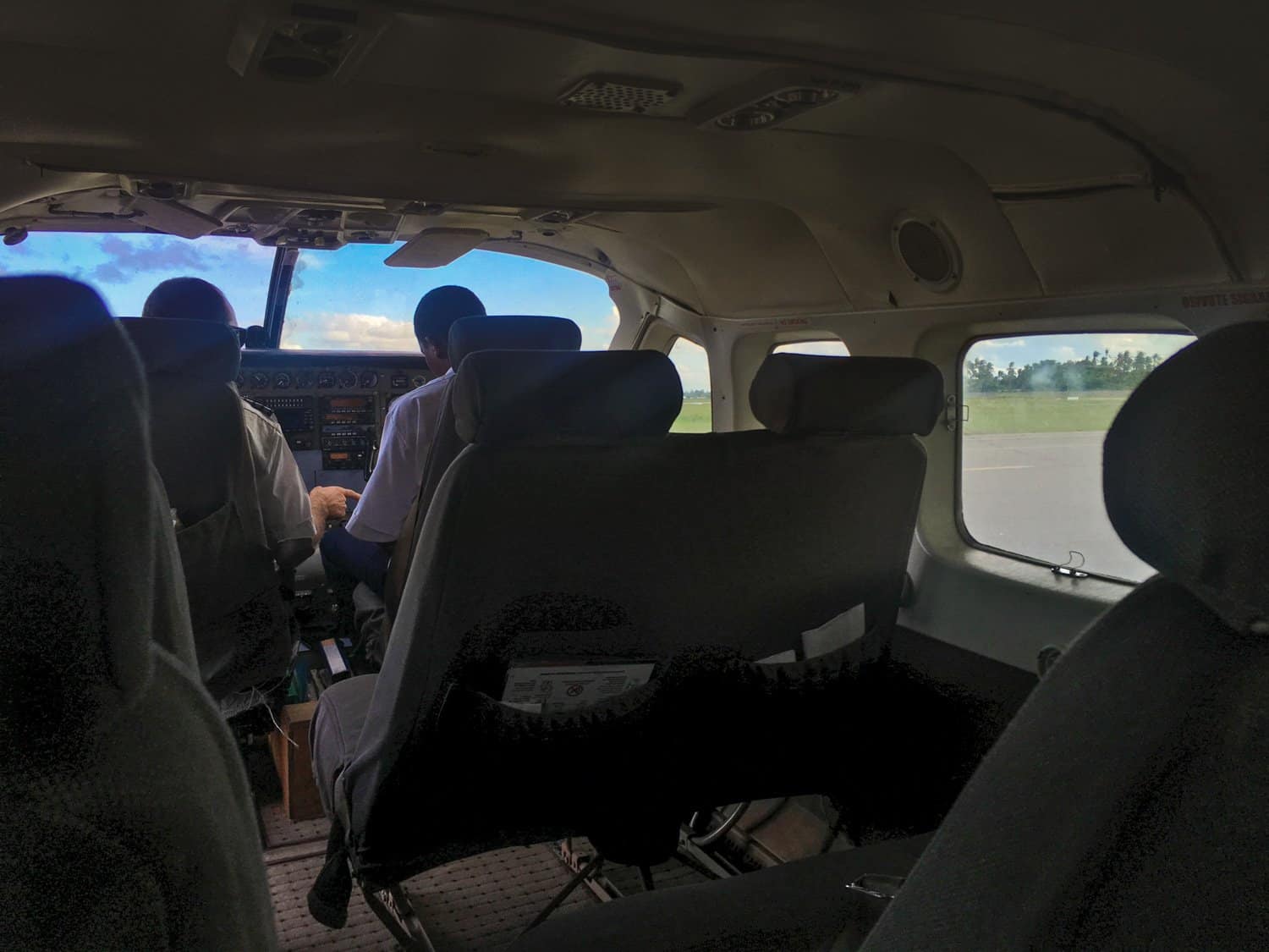 Inside Flightlink prop plane
