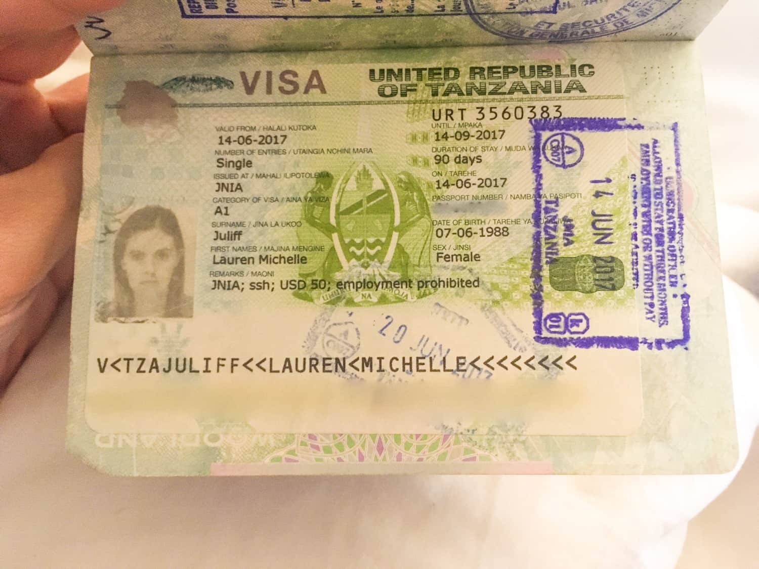 Tanzanian visa