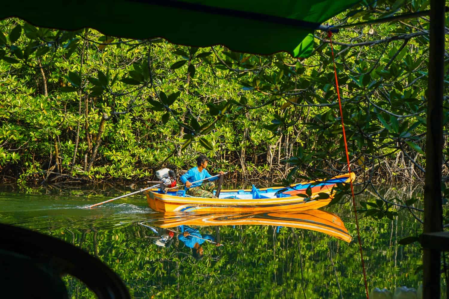 Boat on river in Koh Kood