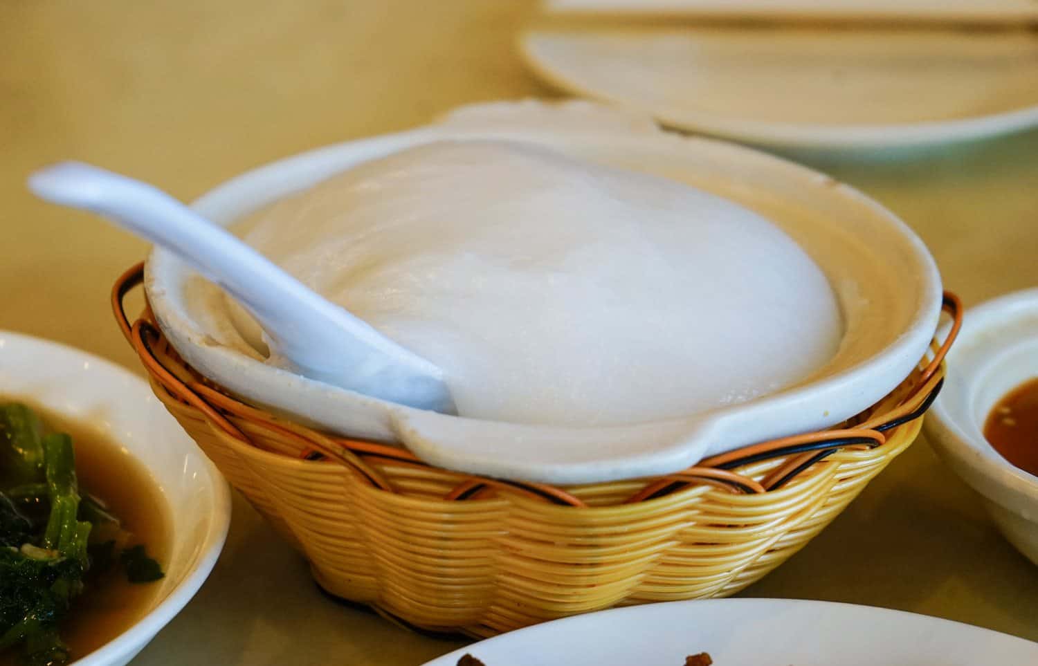 Bowl of ambuyat in Brunei