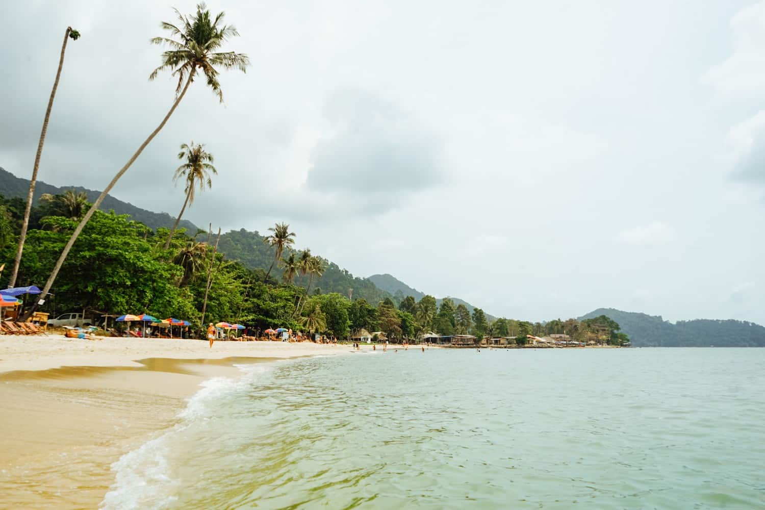 Lonely Beach Koh Chang on a cloudy day