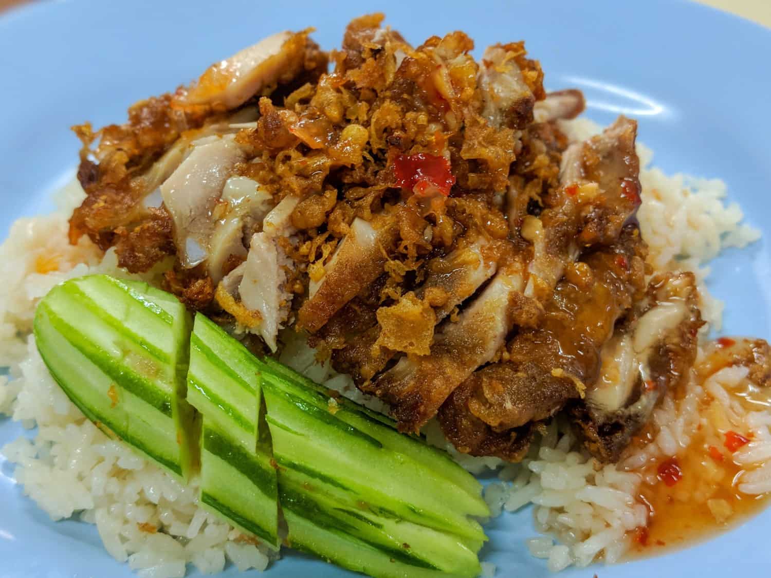 Pork fried rice in Bangkok