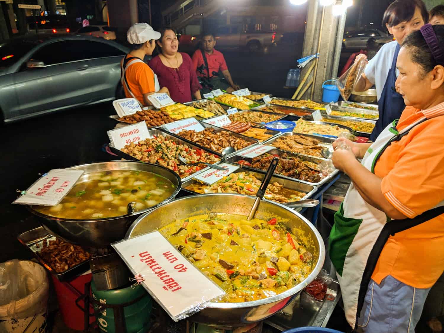 Street food night market in Ari, Bangkok