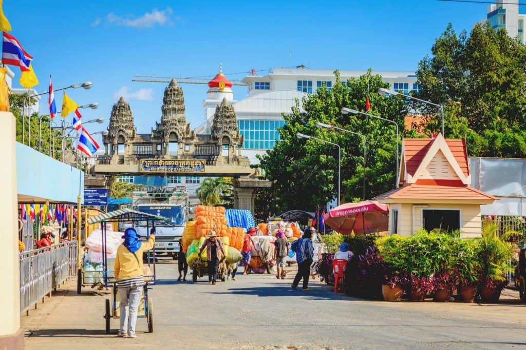 Thailand Cambodia border crossing