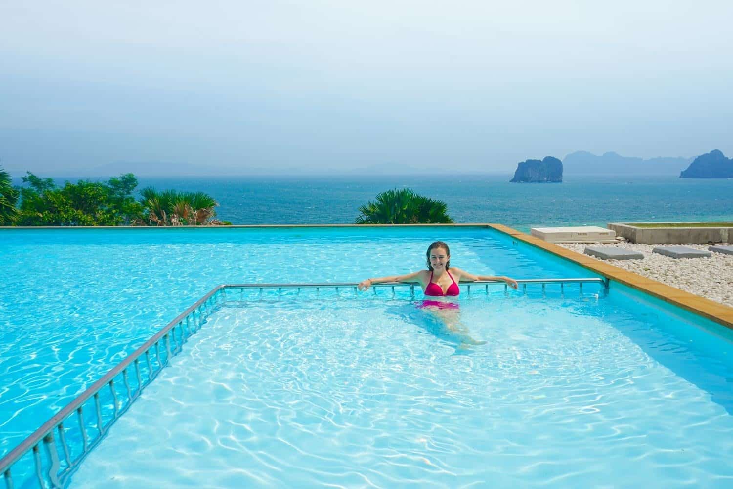 Cloudy pool view on Koh Ngai