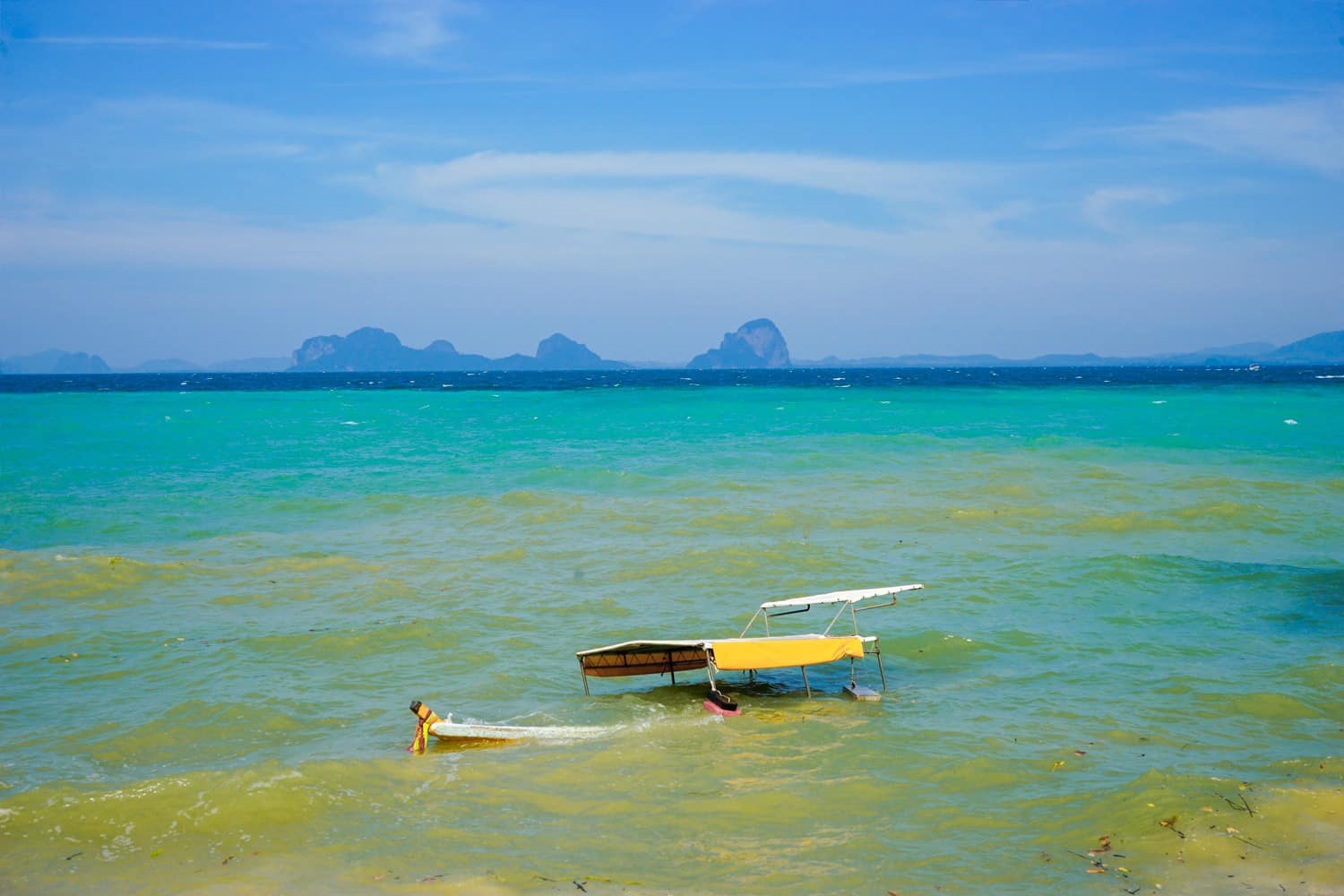 Sinking longtail boat in Thailand