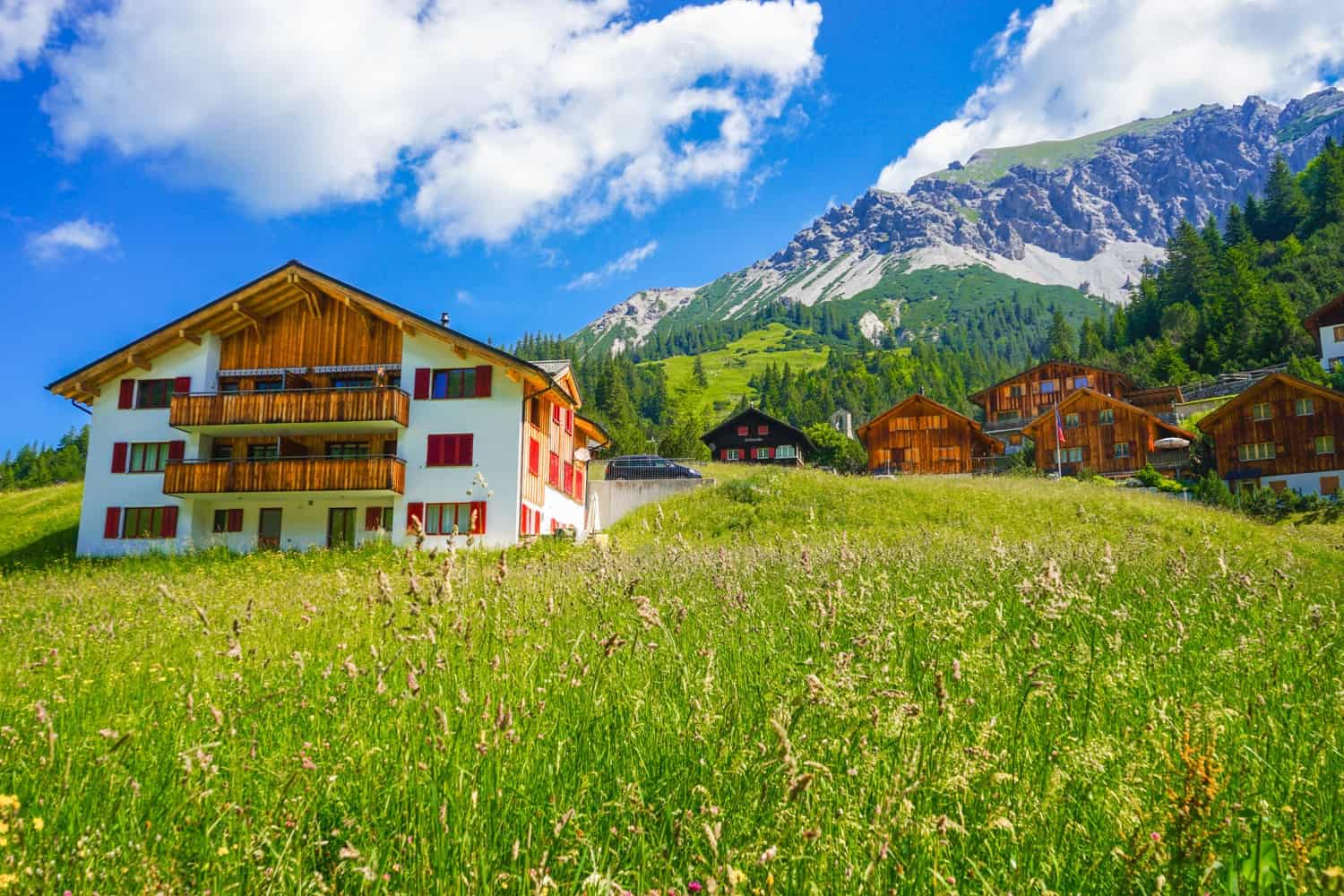 Liechtenstein houses and hills