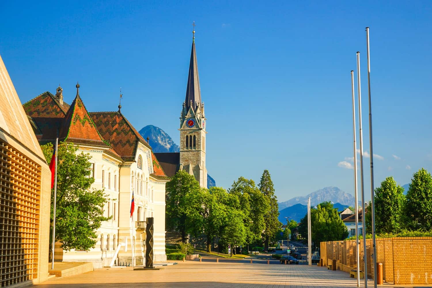 Street in Vaduz, Liechtenstein