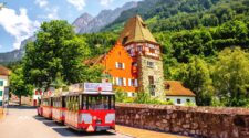 Tourist train in Vaduz, Liechtenstein