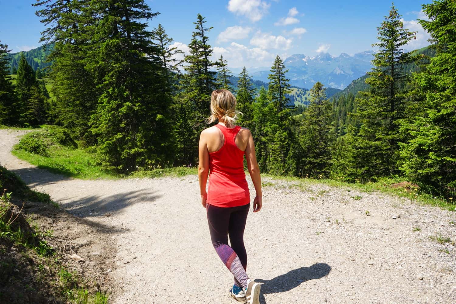 Girl hiking in Liechtenstein