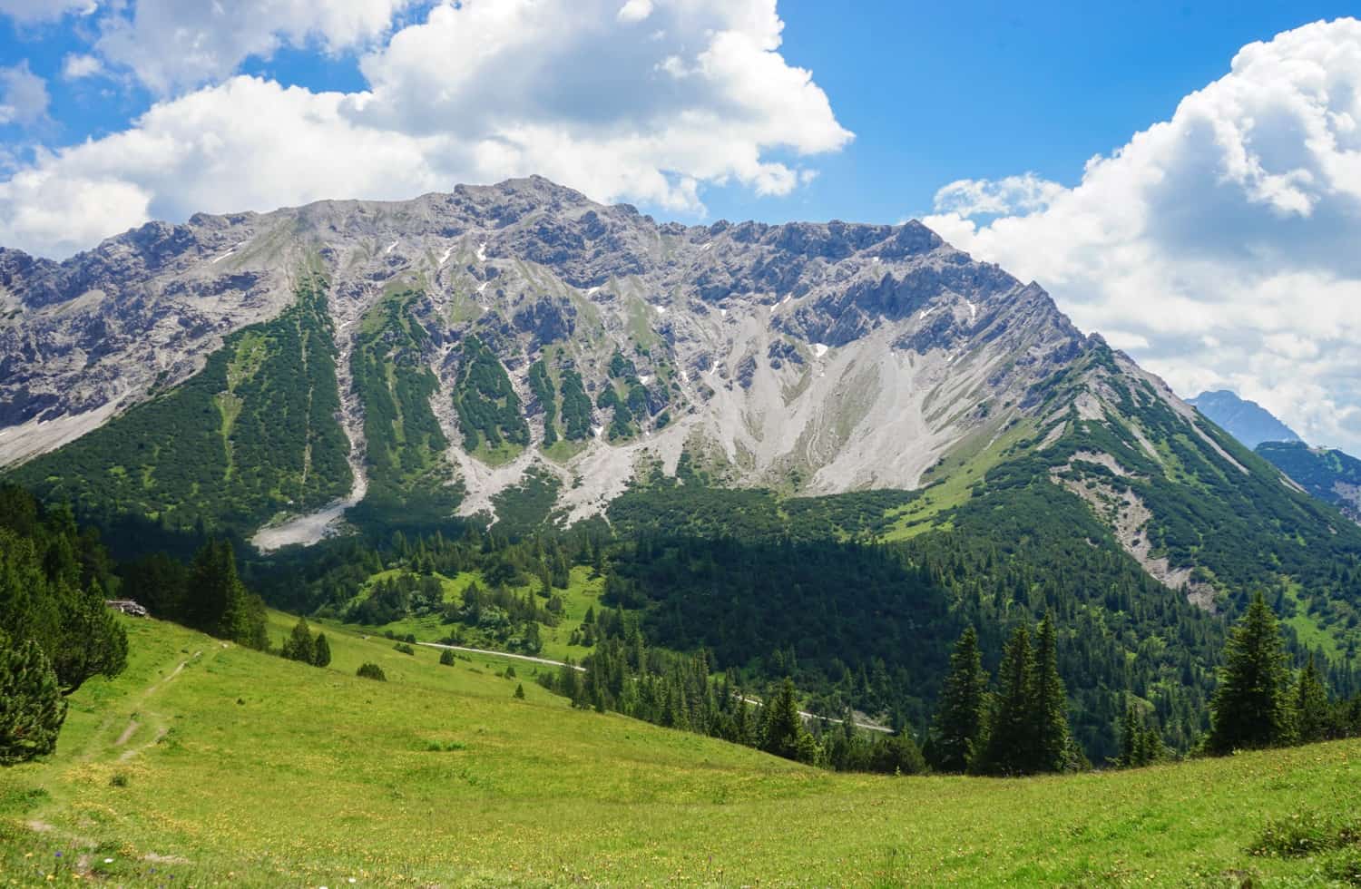 Mountain on a hike in Liechtenstein