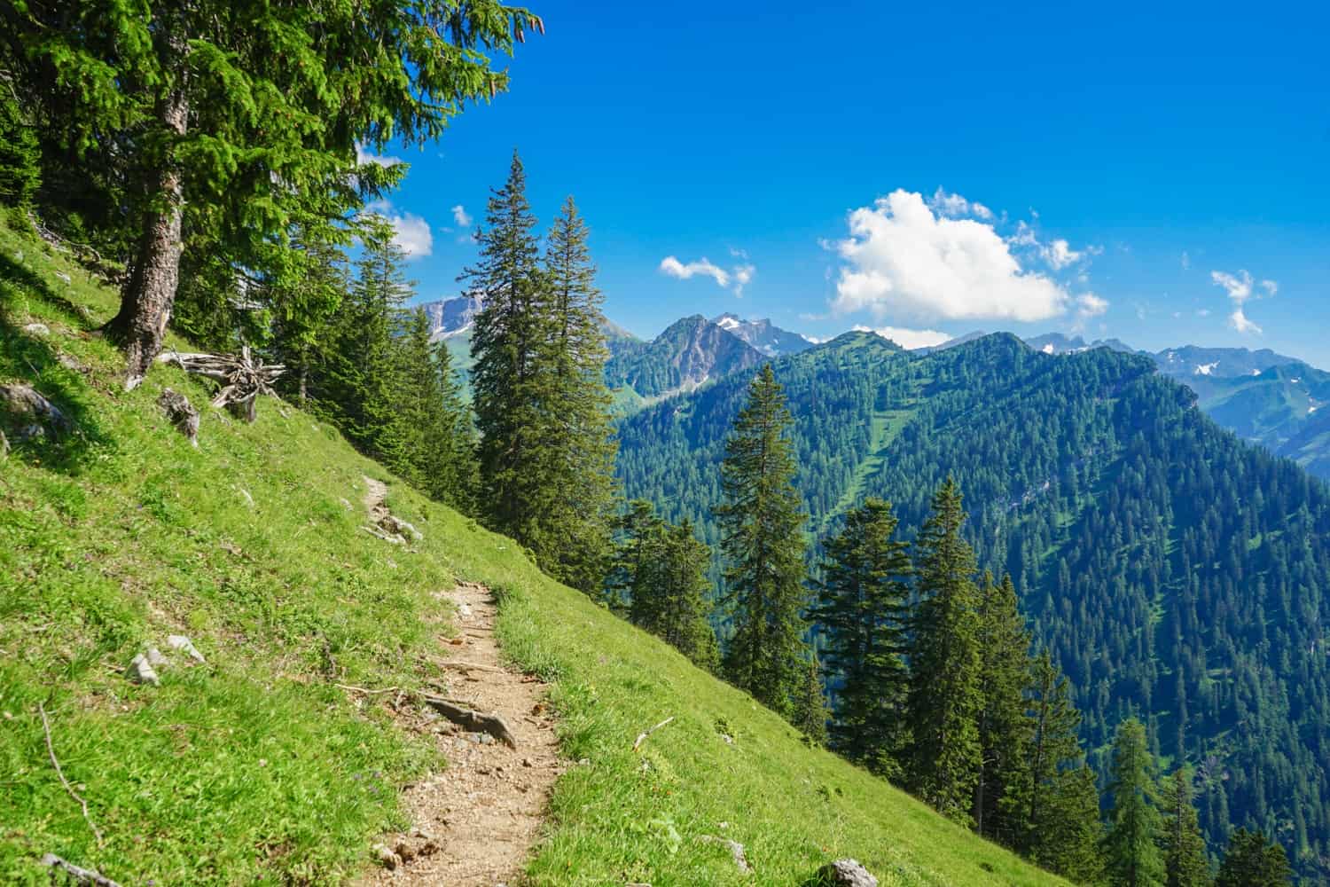 Steep hill in Liechtenstein