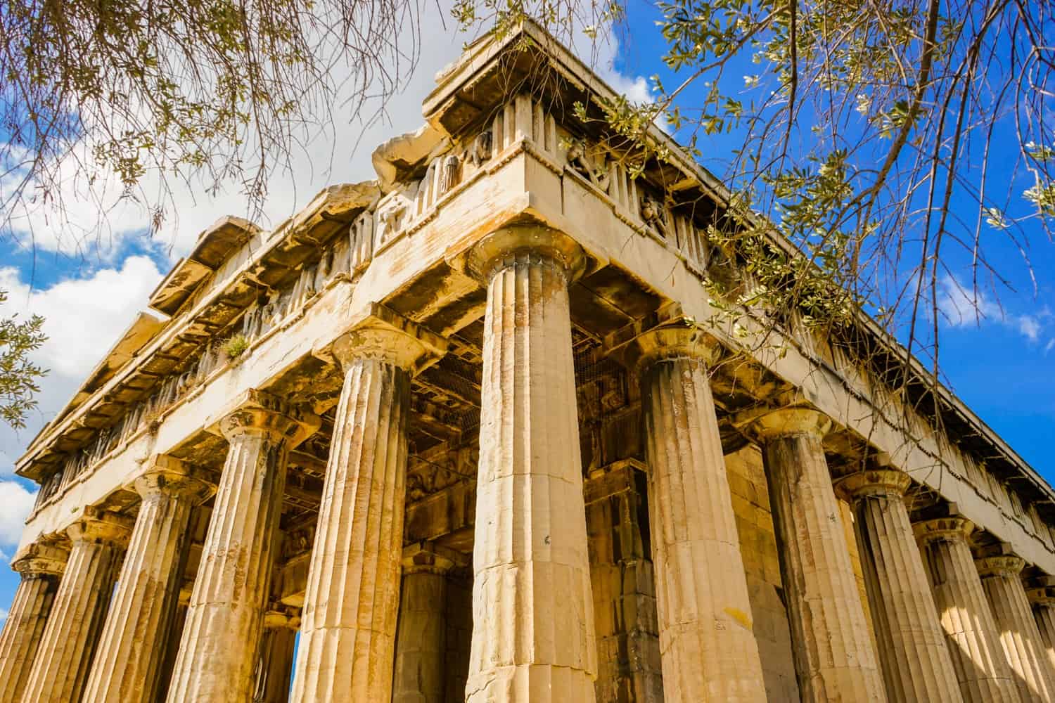 Temple of Hephaestus from below