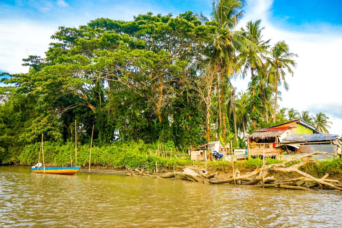 Home on the river in Borneo