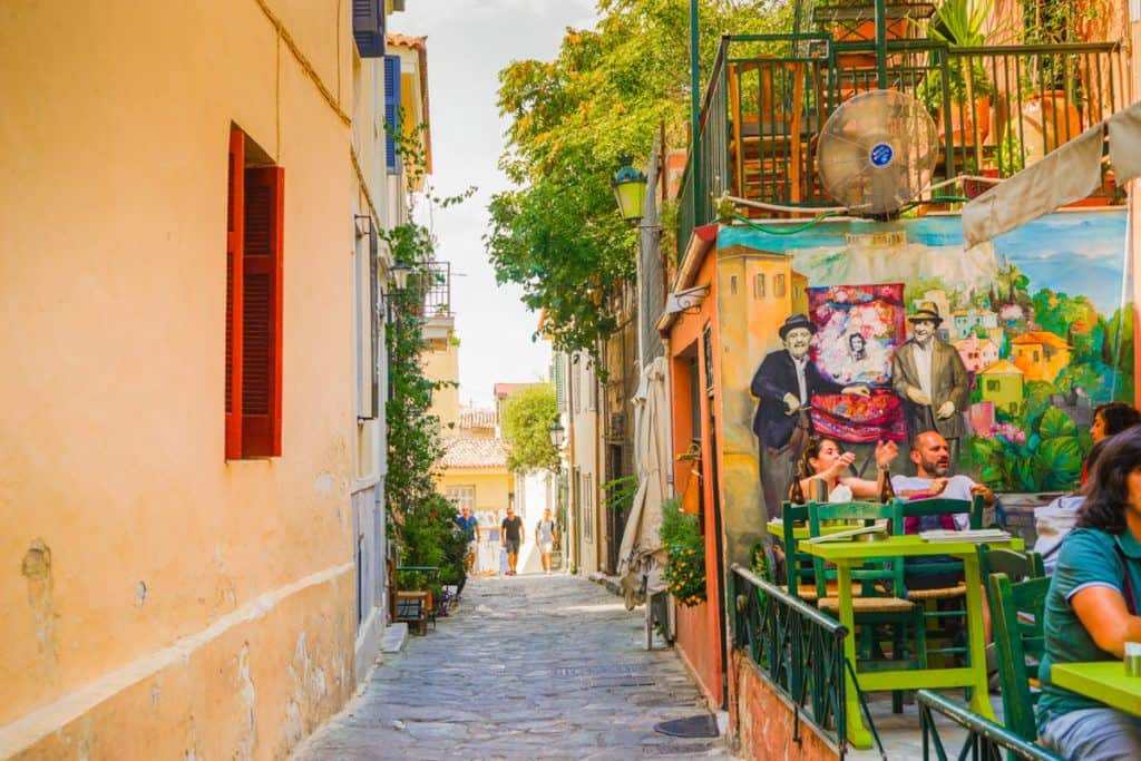 Cafe in Plaka neighbourhood of Athens