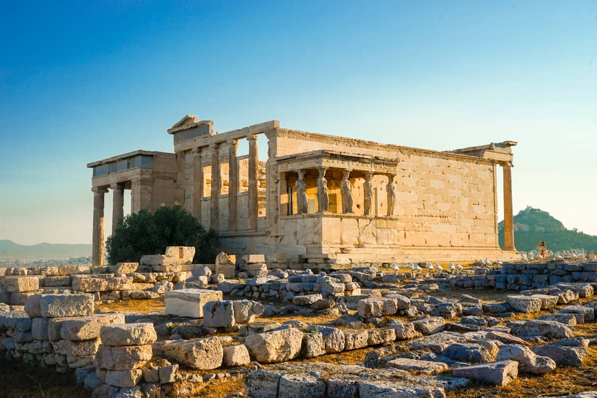 Warm sunrise at the Acropolis