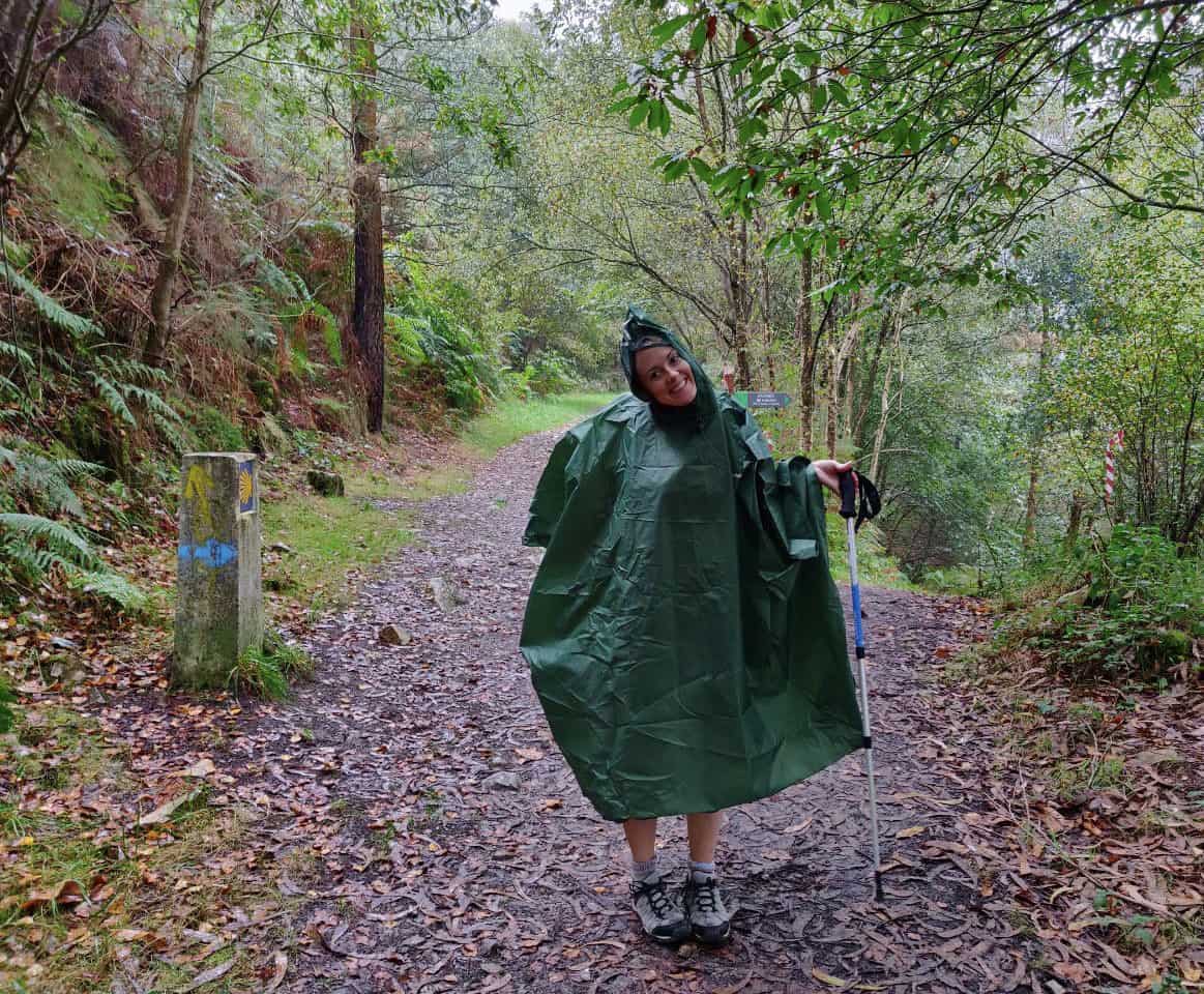 girl in poncho