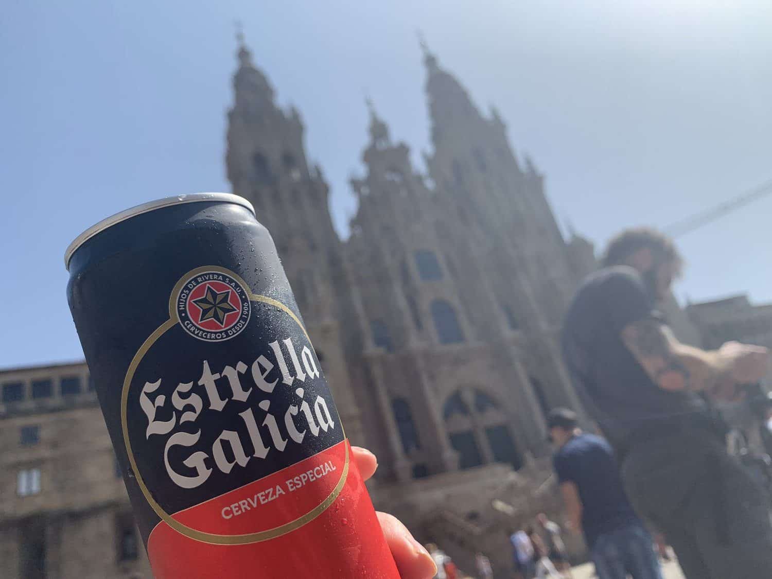 estrella beer can in Santiago