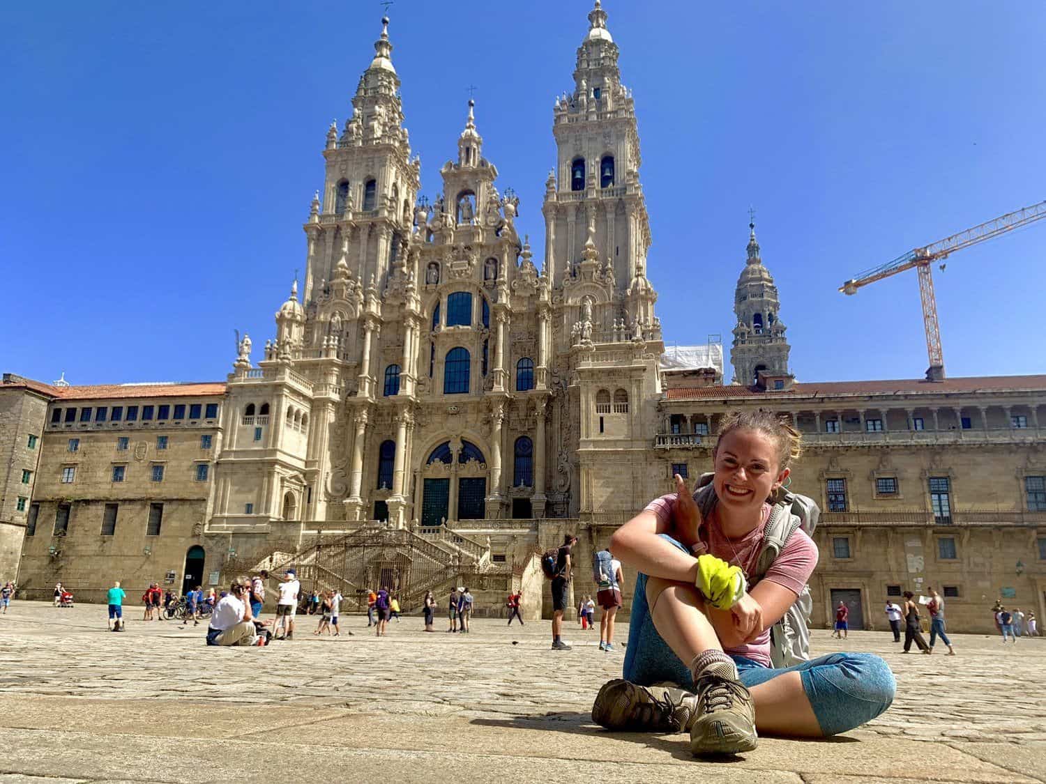 girl at santiago cathedral