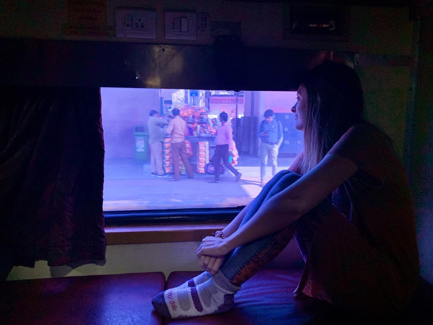 girl on a train in india