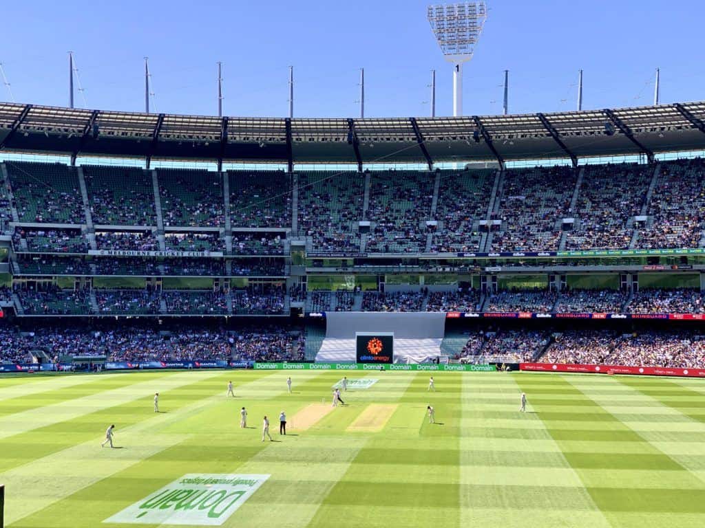 a sunny day at melbourne cricket ground