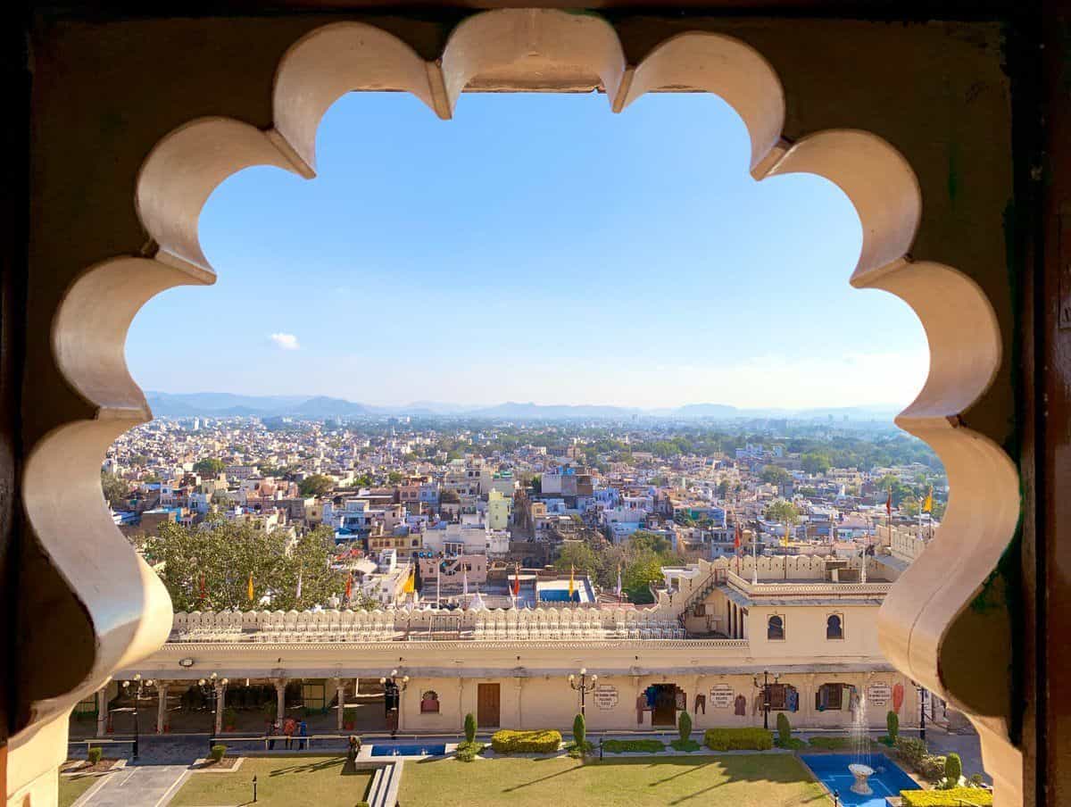 view of udaipur from city palace