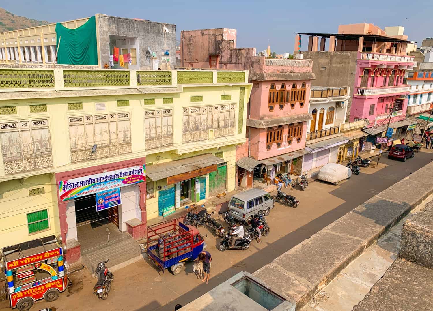 Colourful street in Pushkar