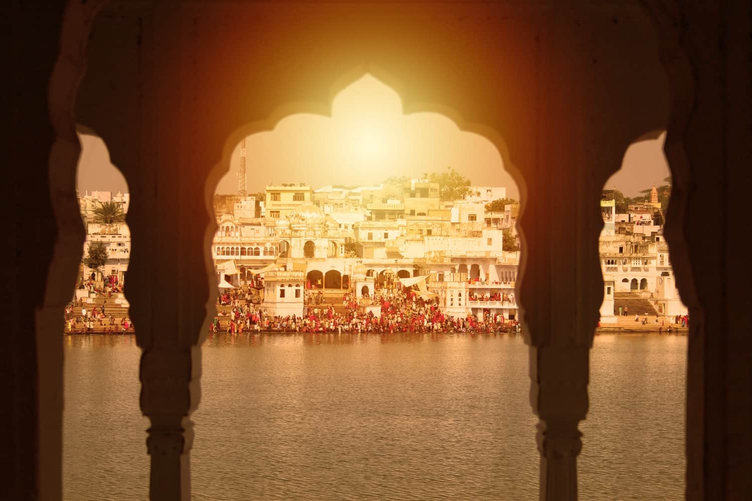 pushkar at sunset