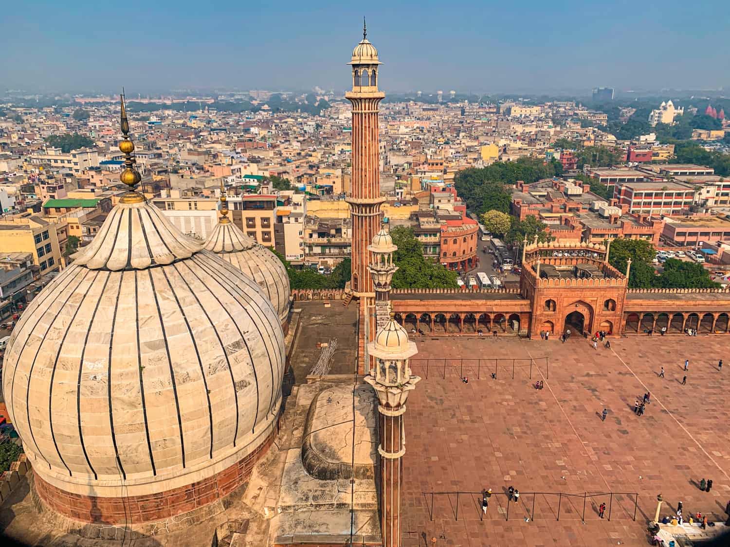 Utsikt fra Jama Masjid minaret