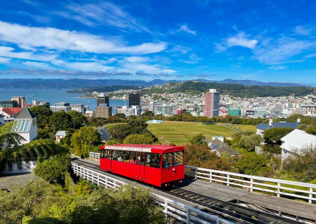 Iconic Wellington tram view