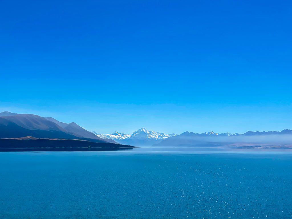 Mount Cook with blue sky