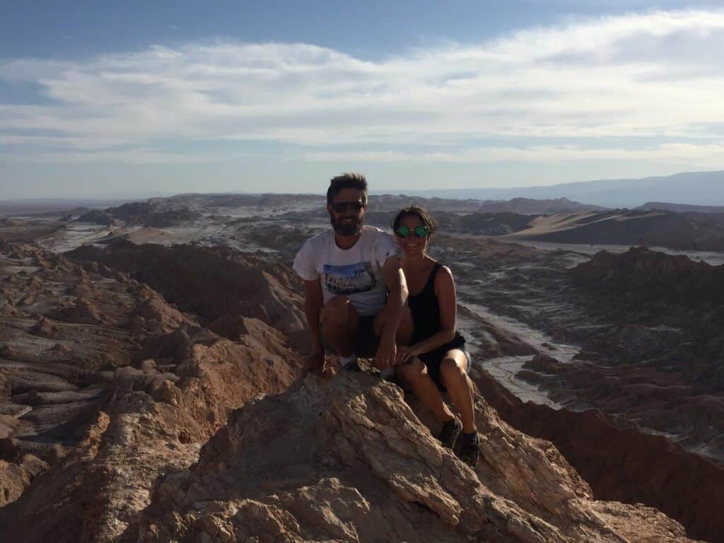 a couple in the atacama desert