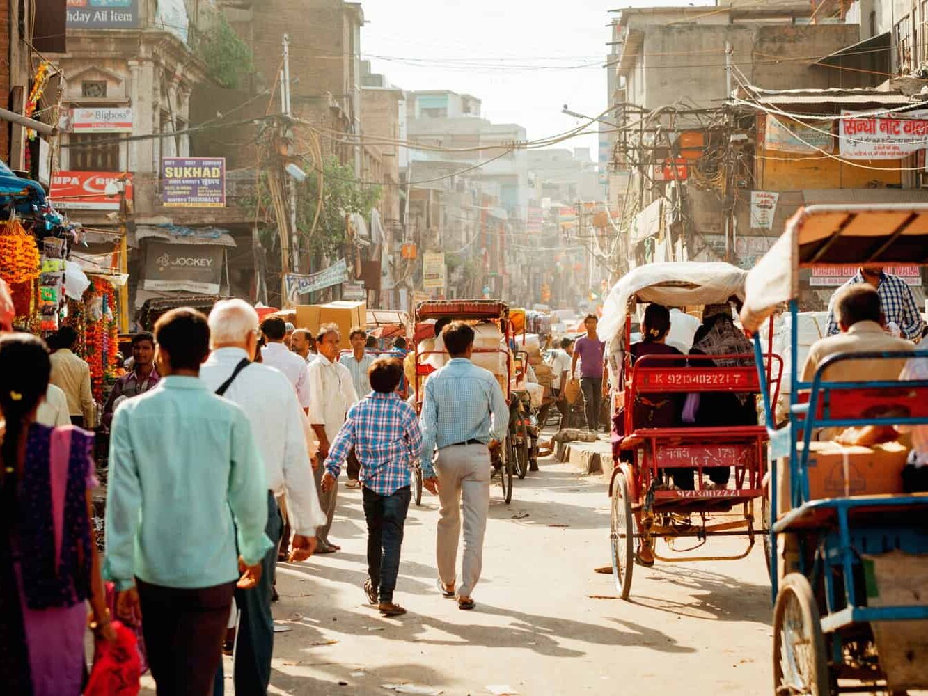 old delhi street scene