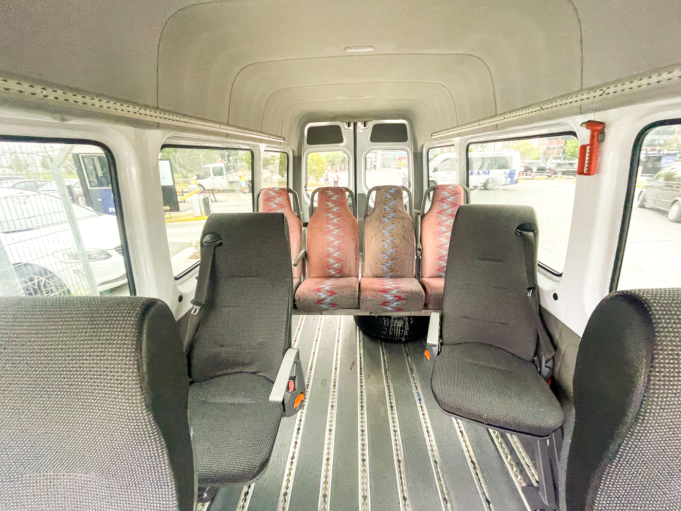 In Which I Attempt to Take a Day Trip to Kosovo Albanian minivan interior